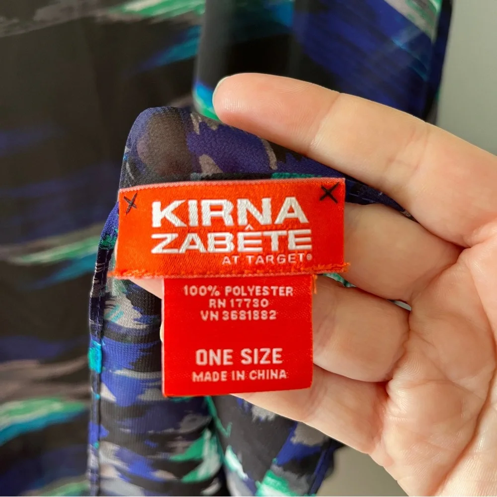 Kirna Zabete for Target Large Square Scarf Sheer Blue Black